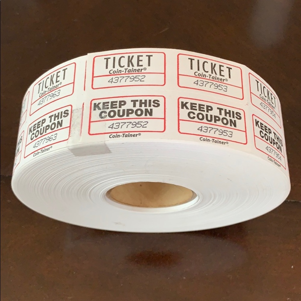 Roll of raffle tickets
